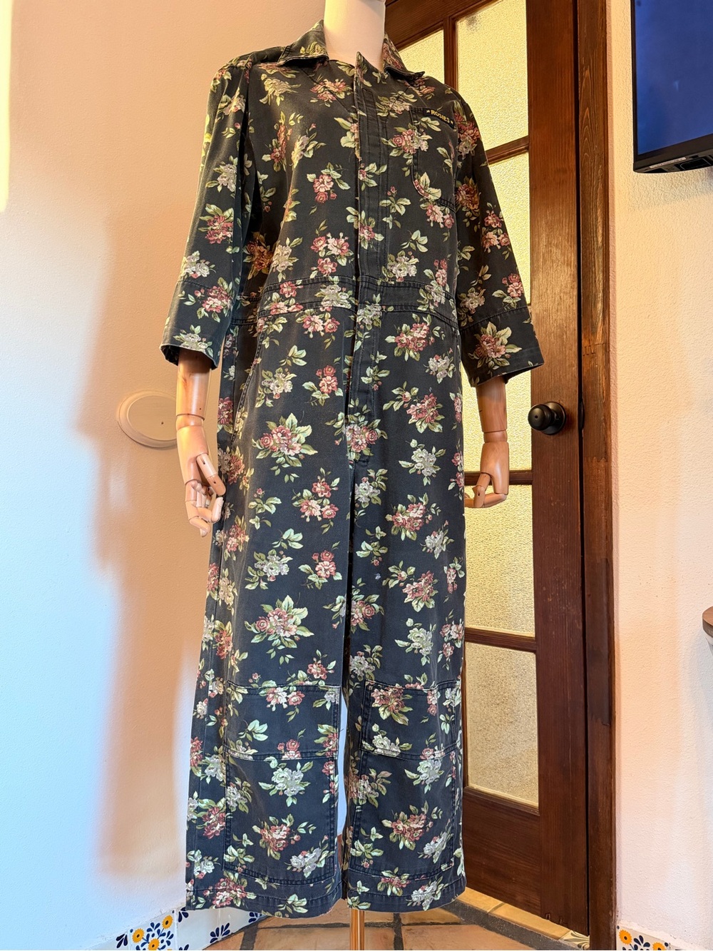 Vintage 90s Rosies Overalls For Women 3/4 Sleeve Jumpsuit One-Piece Size M